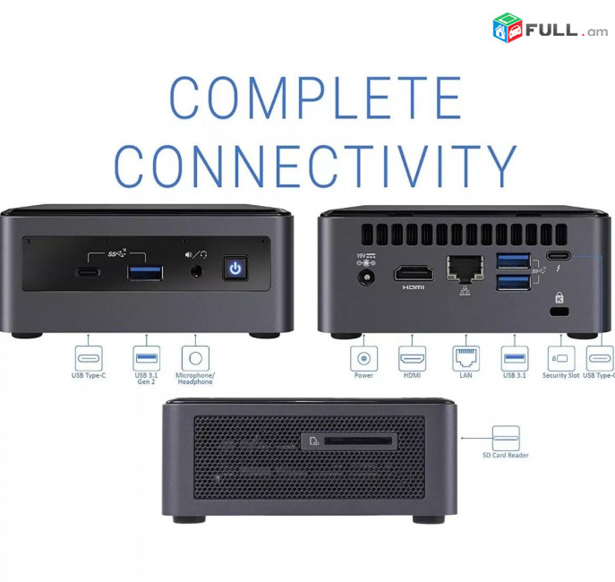 Մինի համակարգիչ գեր հզոր, Intel NUC 7, Mini PC, Мини ПК (Ունենք առաքում և տեղադրում)