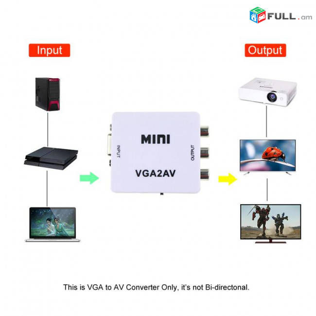 VGA to RCA converter adapter переходник новый конвертер