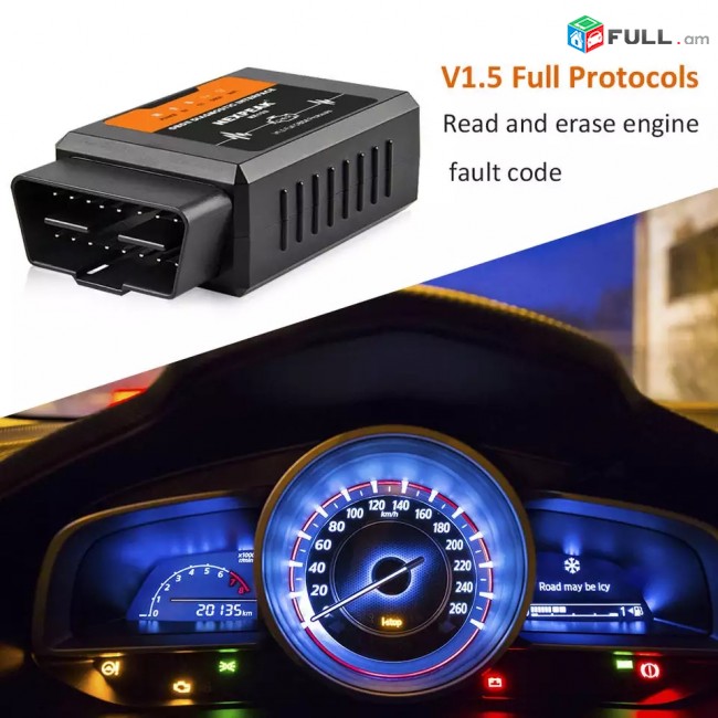 Obd 2 elm 327 meqenayi diagnostikayi sarq 1.5v chipov wifi mianum e bolor meqenanerin android, ios, windows. + cragir 2025