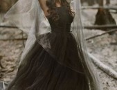 Halloween black bride dress, sev harsi shor, gothic dress