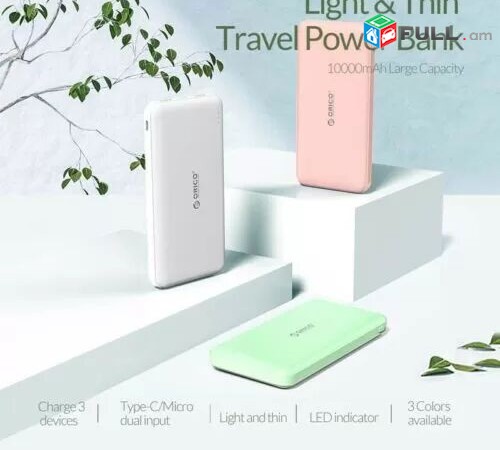 ORIGINAL ORICO 10mAh Power Bank zaryadchnik lichqavorich