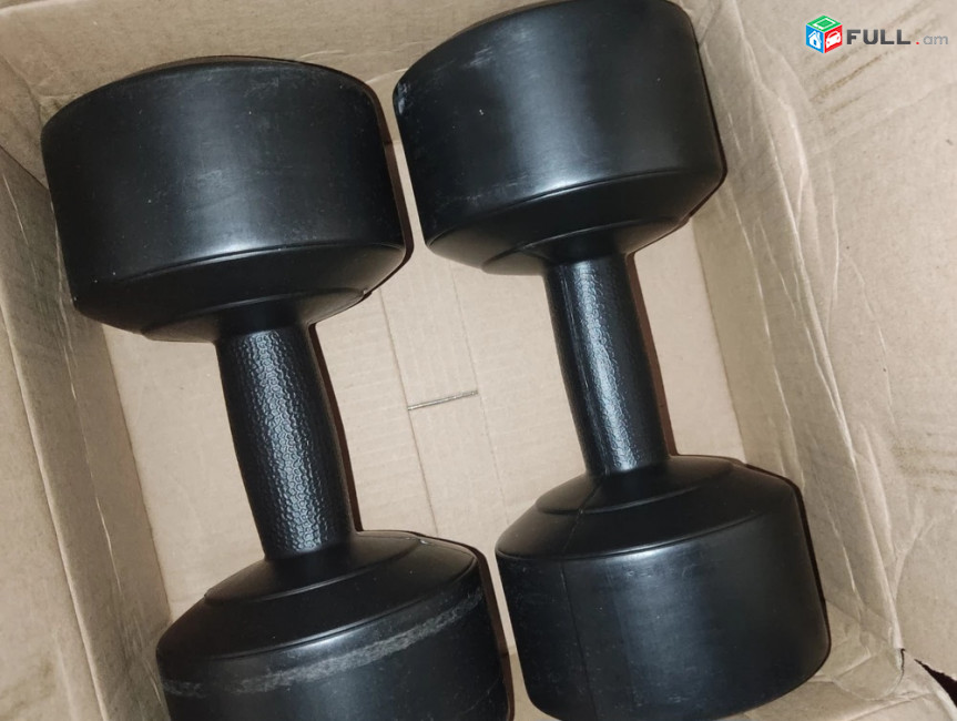 Նոր վինիլային գանտել  2 հատ ,2Х5 կգ ,dumbbells