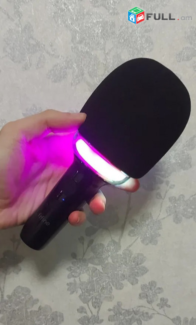 Նոր RGB Կառաոկե Անլար Միկռաֆոն Микрофон Fifine E2, беспроводной караоке микрофон шикарной световой подсветкой