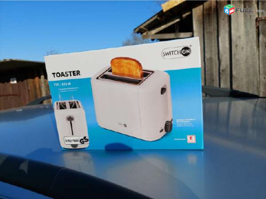 SWITCH ON, 870W հացի տոստեր Խռխռթան տաք հաց տոսթեր новый электрический тостер для хлеба