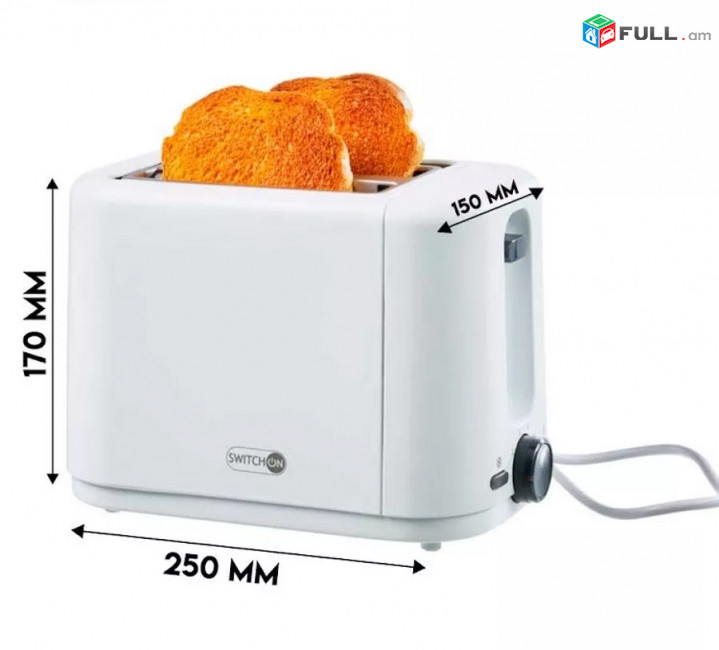 SWITCH ON, 870W հացի տոստեր Խռխռթան տաք հաց տոսթեր новый электрический тостер для хлеба