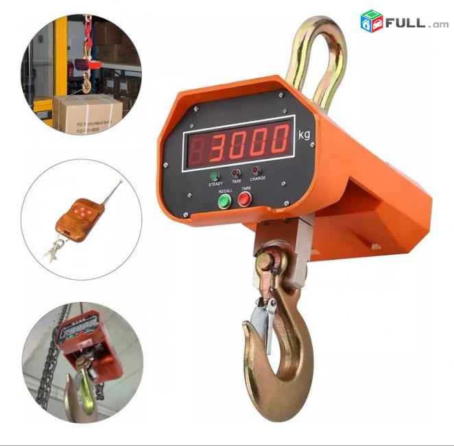 Նոր Կռան կշեռք Ունենք 1/3/5/10 տոննա կռանի կռանվի կախովի կրյուչոկով Crane Scales, Крановые весы