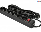 PATRON Ուդլինիտել 5 Մետր 6 բնիկ 2200W 10A сетевой фильтр питания удлинитель шнур
