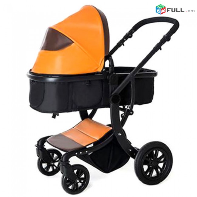 Коляска Aimile экокожа трансформер 2 в 1, մանկասայլակ, baby stroller