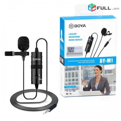 Smart Lab: Mikrofon / Professional Microphone BOYA BY-M1 Նոր, Բարձրորակ mikrafon միկրոֆոն