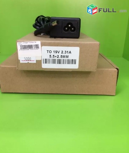 Smart lab: Notebooki Zayradchnik Charger Toshiba 19v, 2,31a Nor Adapter