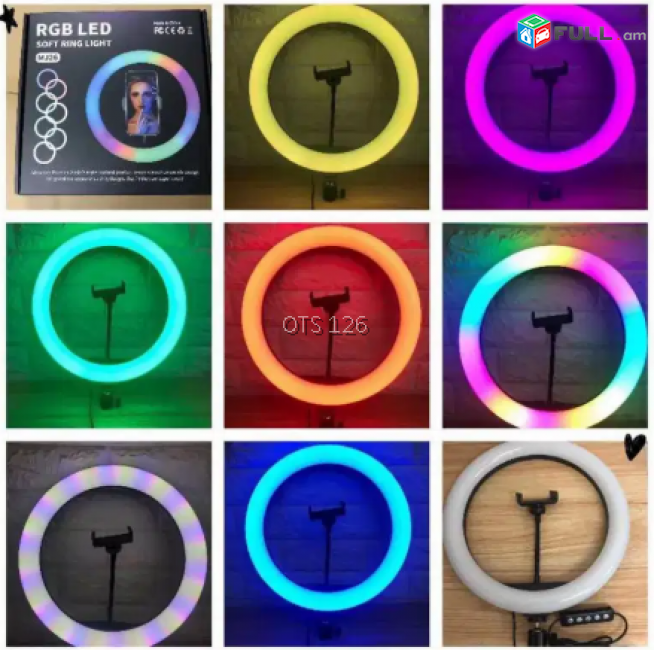 ՆՈՐ ՍԵԼՖԻԻ ԼԵԴ ԼԱՄՊ RGB ԼՈՒՍԱՎՈՐՈՒԹՅԱՄԲ, LED LAMP SELFII LAMP 