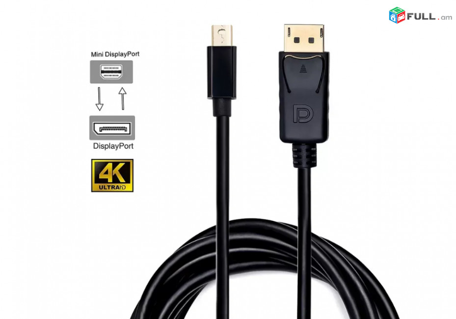 Mini Display Port To Display Port 1.8m Cable Mini DP to DP For 4K/60HZ Video