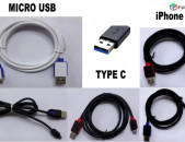 1M USB 3.0 To Microusb, Type C, iPhone Data Charge Cable