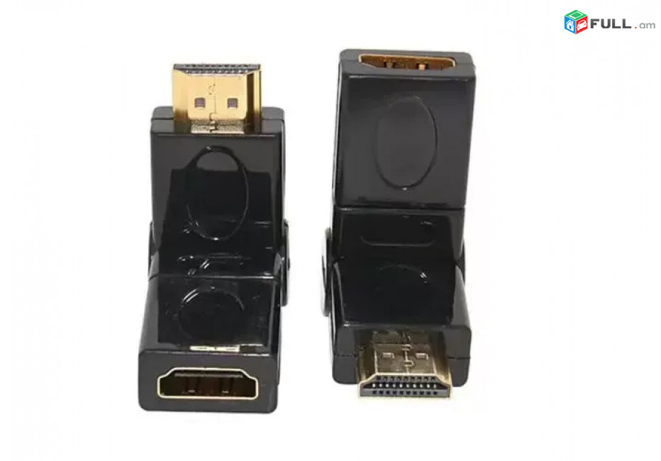 Ոսկեջրած 360 Degree HDMI 1.4 Male to Female Adapter USA-ic