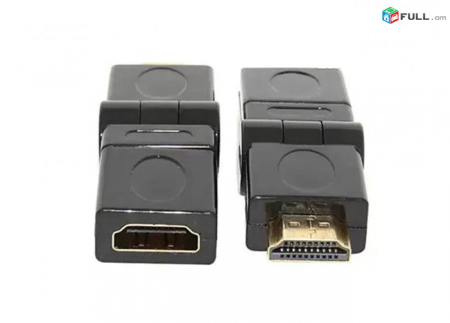 Ոսկեջրած 360 Degree HDMI 1.4 Male to Female Adapter USA-ic