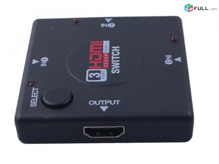 HDMI Switch 3Port, 3x1, V1.4 Adapter, FULL HD 1080P Video, Switcher, Splitter