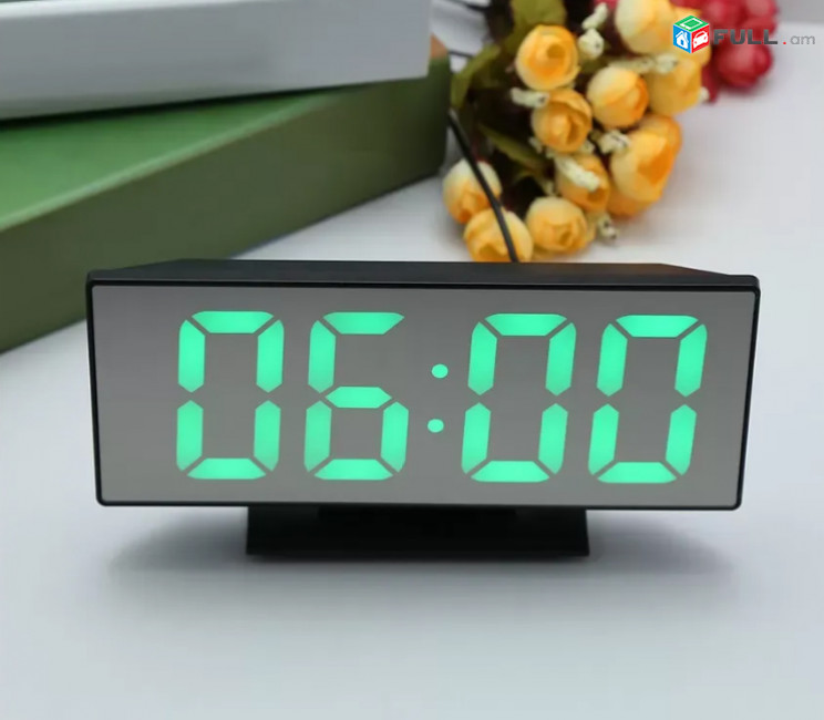 New Digital Alarm Clock LED Mirror Clock Multifunction Snooze Display Time Night Led Light Table Desktop