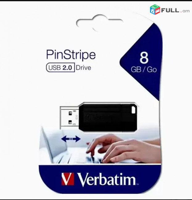 Verbatim ֆլեշկա 4GB, 16GB, 32GB, 64GB USB 2.0 Original, PinStripe