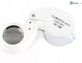 LED Light 40X/25мм Magnifier Microscope, Խոշորացույց, Лупа Ювелира