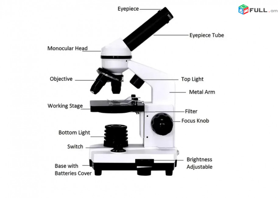 Մանրադիտակ Mикроскоп Microscope 1600x + Phone adapter