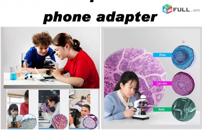 Starboosa 1600x Gitakan Մանրադիտակ Mикроскоп Microscope + Phone adapter