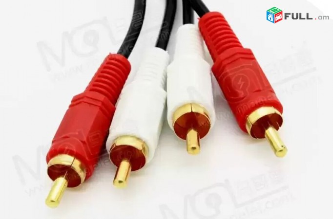 24K Voskejrac, Gold Plated Tyulpan, AV 2RCA, 3RCA ev 3.5mm Audio 0.5M-10M Kabel