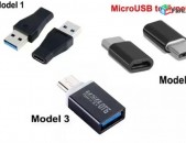USB 3.1 Type C to USB 3.0 OTG, MicroUSB Adapters - 3 Type Models