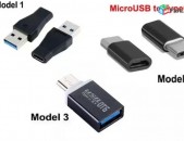 USB 3.1 Type C to USB 3.0 OTG, MicroUSB Adapters - 3 Type Models