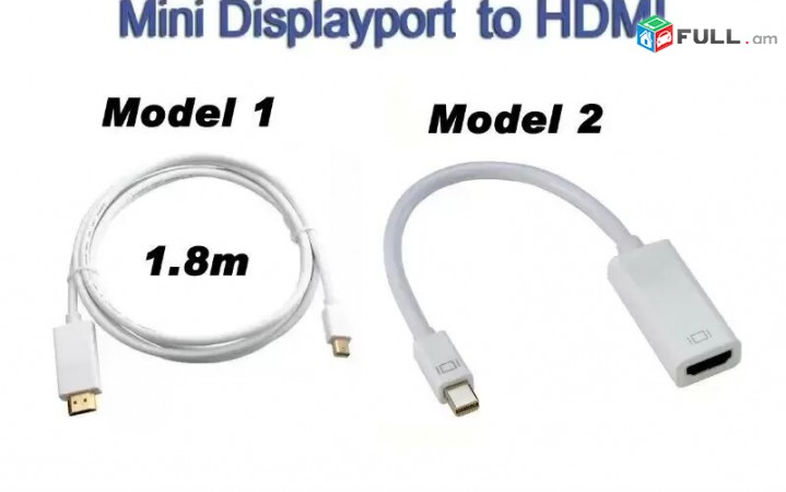 Full HD Mini DisplayPort To HDMI Converter - Model 2 ev Model 1