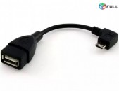 OTG USB Female to Microusb Male 90 degree