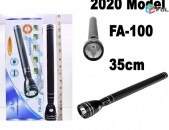 Fonar Led Flashlight GHS FA100 1.13Kg 35cm Torch Light + 2 Battery - Shutov