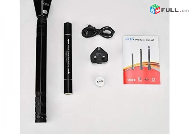Fonar Led Flashlight GHS C-3 Plus 32.5cm + 3.7v 6000Mah Battery - Shutov