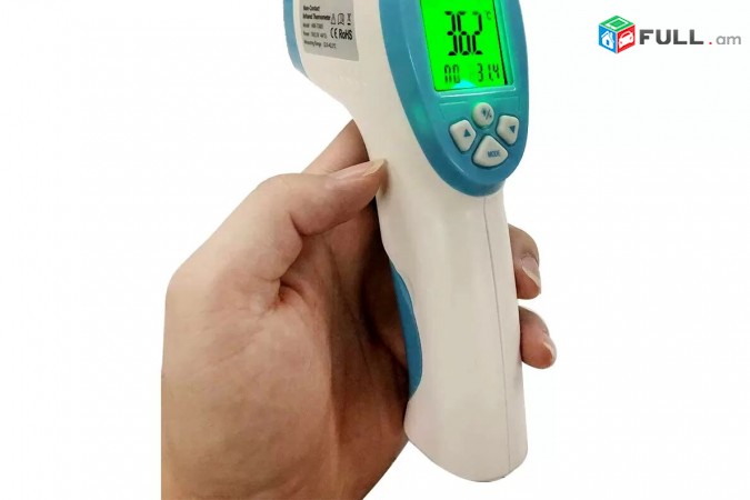 Thermometer Jermachap ջերմաչափ Body Non-Contact Forehead color LCD