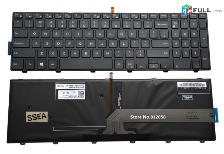 3ամիս երաշխիք +Առաքում Hi Electronics; Keyboard stexnashar клавиатура dell 3542 15-3000