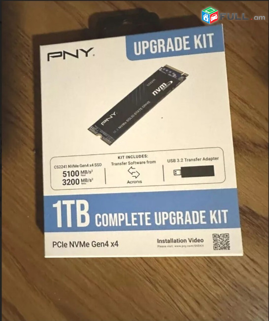 PNY CS2241 1TB NVMe SSD Gen4x4 M.2 5100MB/s 3200MB/s New 1024GB Made in Taiwan M2 Nvme USB3.2 Adapter