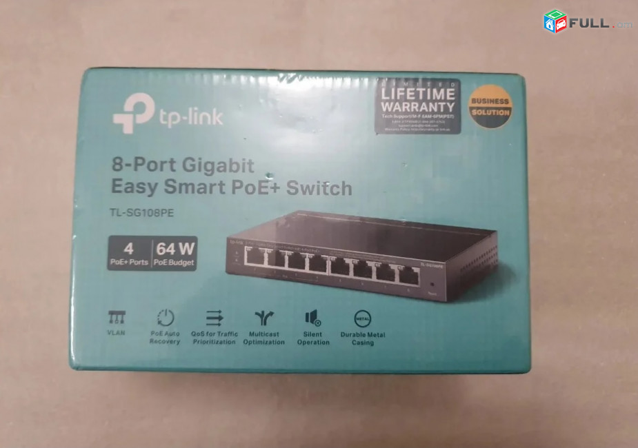 TP Link TL-SG108PE 8-port Gigabit PoE + Swith w/ 4-port PoE 1000/100/10Mb/s 4port Poe 64W Ver: 5.6 Vietnam