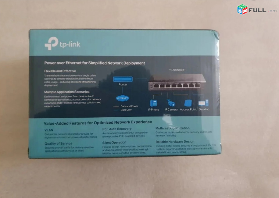 TP Link TL-SG108PE 8-port Gigabit PoE + Swith w/ 4-port PoE 1000/100/10Mb/s 4port Poe 64W Ver: 5.6 Vietnam