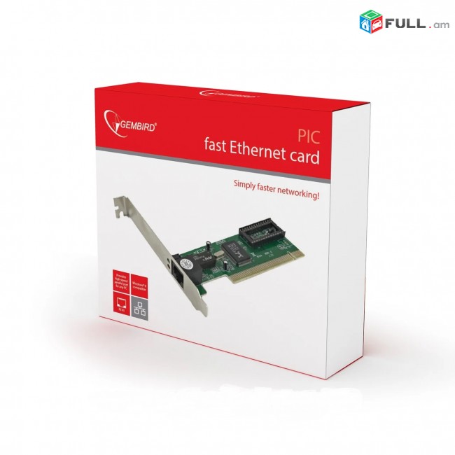 Lan Card pci Lan cart Gembird NIC-R1 Сетевая карта nor e barcr voraki lan card