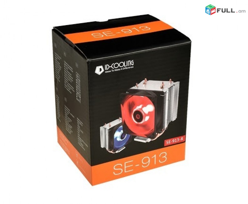 Processori cooler ID-Cooling SE-913-R PWM 92 мм karmir led universal nor e pak tupum
