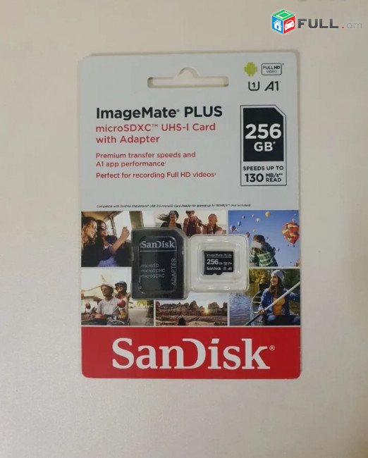 Sandisk Image Mate Plus 256gb Micro Sdxc uhs-i-card with adapter sdsqub3-256g-awcka Original 100%