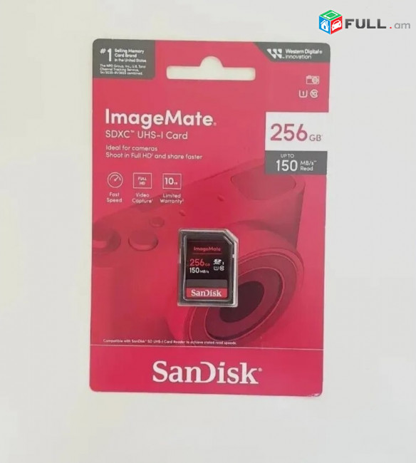 SanDisk ImageMate 256GB SD CARD SDXC UHS-I Card up to 150MB/s Full HD videos Class 10 SDSDUNC-256G-AW6KN