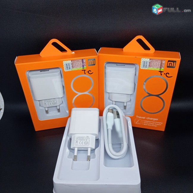 XIAOMI TRAVEL CHARGER (8) QC 3.0A 18W Зарядные устройства и адаптер USB Type-C ORIGINAL