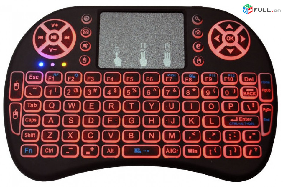 2.4G Wireless Backlight i8 mini keyboard with Touchpad for Android TV Box