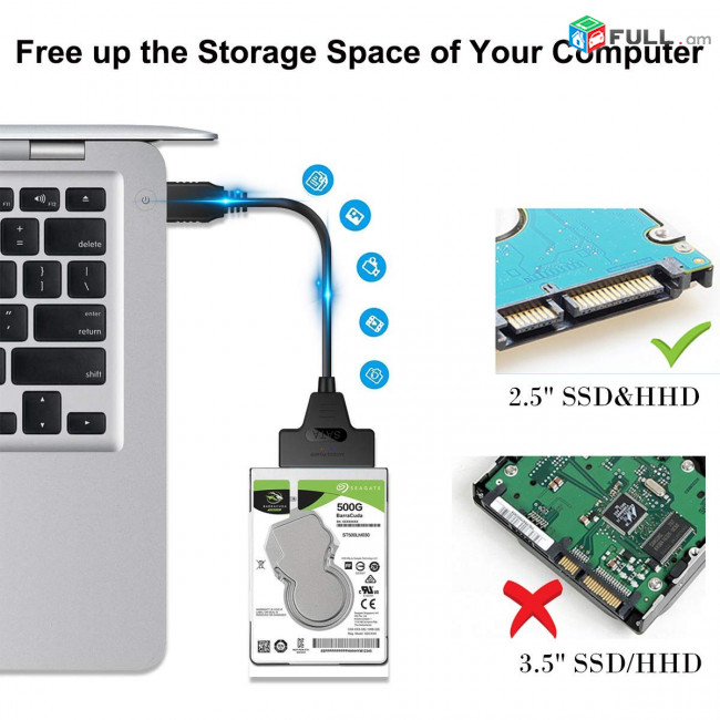 Usb 3,0 sata usb3 кабель, usb 2,5" sata iii