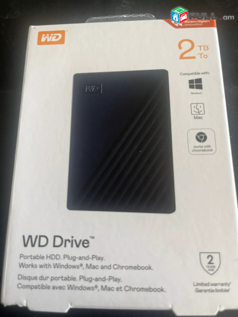 NEW Western Digital WDBB7B0020BBL-WESN External 2TB Hard Drive