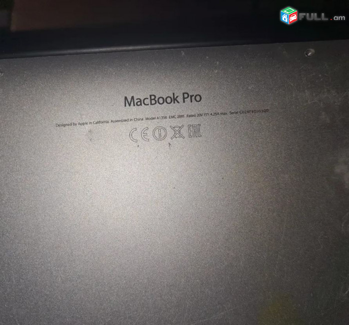 Apple MacBook Pro A1398 EMC 2881