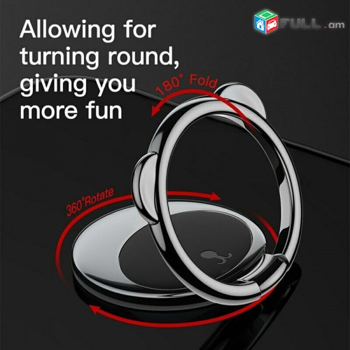 Baseus metal finger ring holder for iPhone Samsung mobile phone ring 360 degree