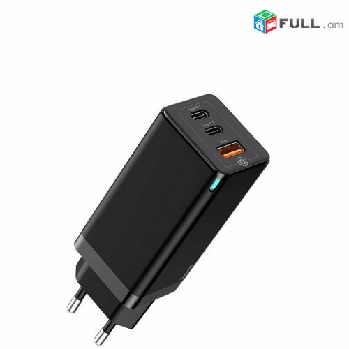 Baseus EU Plug 65W GaN Wall Charger QC4.0 + Phone Notebook Fast Charge Adapter