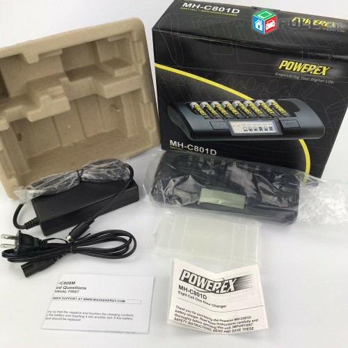 Powerex MH-C801D 8 Pro Rechargeable AA NiMH Batteries (zaryadshnik AA-AAA)