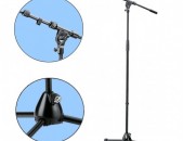 K&M 210 / 9 Tripod Microphone Stand with Telescoping Boom (Black) Made in German